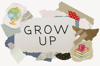 Grow up word typography, education | Free Photo - rawpixel Grow up word typography, education | Free Photo - rawpixel