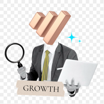 Growth word png sticker, bar | Free PNG - rawpixel