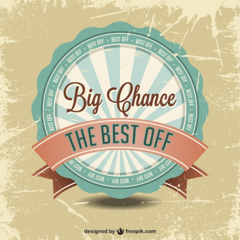 Grunge big chance badge Grunge big chance badge