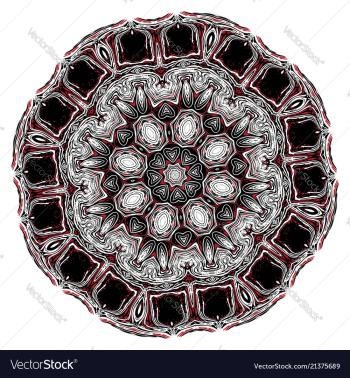 Grunge decorative mandala vector image Grunge decorative mandala vector image