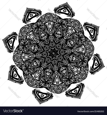Grunge decorative mandala vector image Grunge decorative mandala vector image