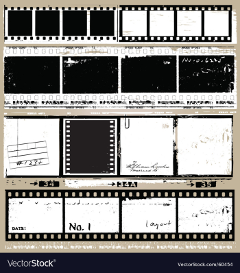 Grunge film elements vector image Grunge film elements vector image