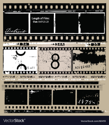 Grunge film elements vector image Grunge film elements vector image