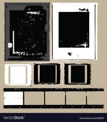 Grunge film elements vector image Grunge film elements vector image