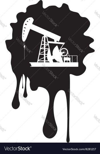 Grunge Oil Pump5 vector image Grunge Oil Pump5 vector image