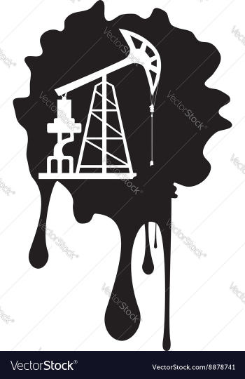 Grunge Oil Pump6 vector image Grunge Oil Pump6 vector image