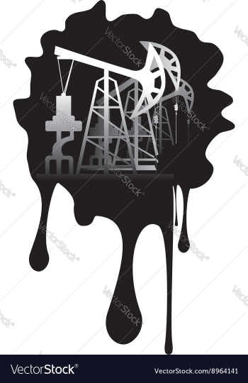 Grunge Oil Pump7 vector image Grunge Oil Pump7 vector image