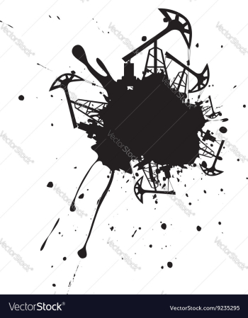 Grunge Oil Pump9 vector image Grunge Oil Pump9 vector image