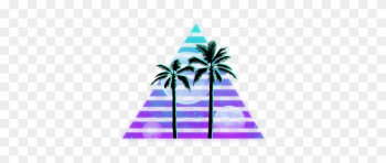 Grunge Palmtree Vapor Vaporwave Aesthetic Vaporwaveaest - Palm Tree Silhouette Clip Art