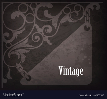Grunge rought iron sign vector image Grunge rought iron sign vector image