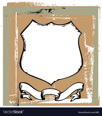 Grunge shield vector image Grunge shield vector image