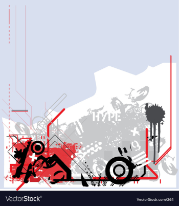Grunge tech vector image Grunge tech vector image