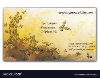 Grunge vintage business card vector image Grunge vintage business card vector image