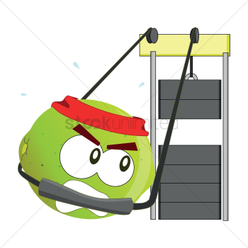 Guava cartoon at gym Guava cartoon at gym