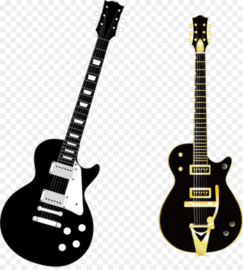 Guitar amplifier Silhouette - Black guitar PNG vector elements 