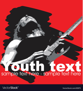 Guitarist vector image Guitarist vector image