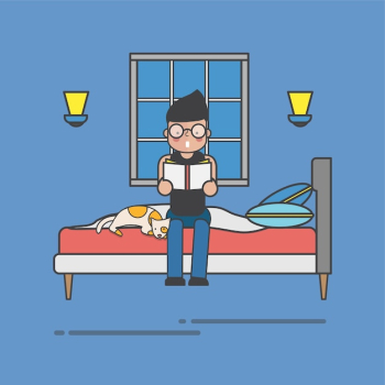 Guy reading book Guy reading book