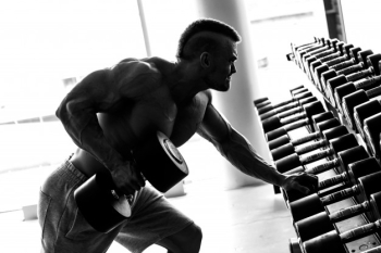 Gym. handsome man during workout Free Photo Gym. handsome man during workout Free Photo