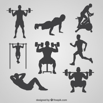 Gym silhouettes collection Free Vector Gym silhouettes collection Free Vector