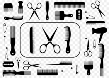 Hair clipper Comb Beauty Parlour - black and white hair icon Hair clipper Comb Beauty Parlour - black and white hair icon