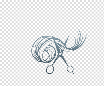 Hair shears , Hairdresser Comb Hair-cutting shears Hairstyle Beauty Parlour, black lines haircut transparent background PNG clipart