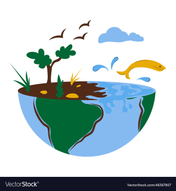 half earth with nature elements half earth with nature elements