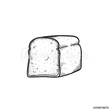 Half of bread hand drawn outline doodle icon Half of bread hand drawn outline doodle icon