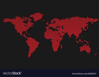 Halftone world map background - dot pattern design vector image Halftone world map background - dot pattern design vector image