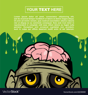 Halloween background design - big sad zombie vector image Halloween background design - big sad zombie vector image