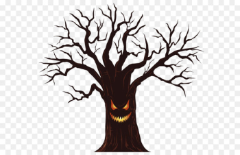 Halloween card Wish Greeting card - Halloween Spooky Tree PNG Clipart Image 