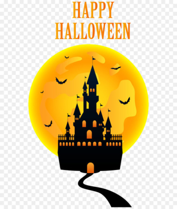 Halloween Clip art - Happy Halloween with Castle PNG Clip Art Image 