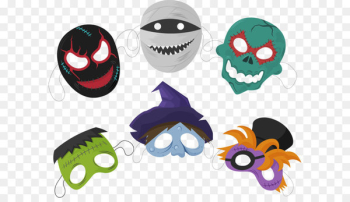Halloween Mask Euclidean vector - 6 creative Halloween mask vector 