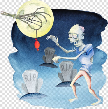 Halloween Party Illustration, Halloween elements transparent background PNG clipart