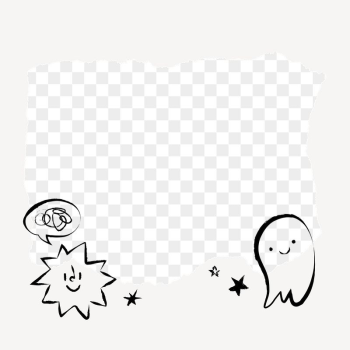 Halloween png doodle frame, transparent | Free PNG - rawpixel