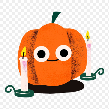 Halloween PNG sticker, cute pumpkin… | Free stock illustration | High Resolution graphic