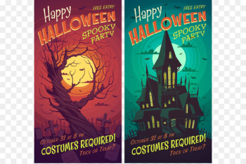 Halloween Poster Party Illustration - Halloween poster vector 