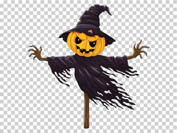 Halloween-pumpkin scarecrow png free download