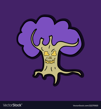 Halloween scary trees vector image Halloween scary trees vector image