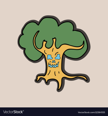 Halloween scary trees vector image Halloween scary trees vector image