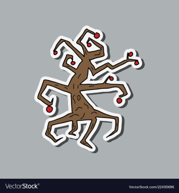 Halloween scary trees vector image Halloween scary trees vector image