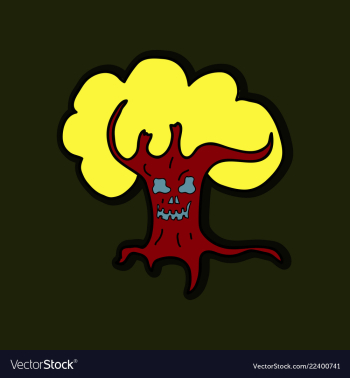 Halloween scary trees vector image Halloween scary trees vector image