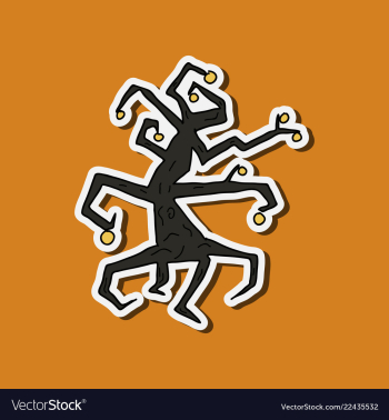 Halloween scary trees vector image Halloween scary trees vector image