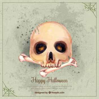 Halloween skull background with bones Halloween skull background with bones