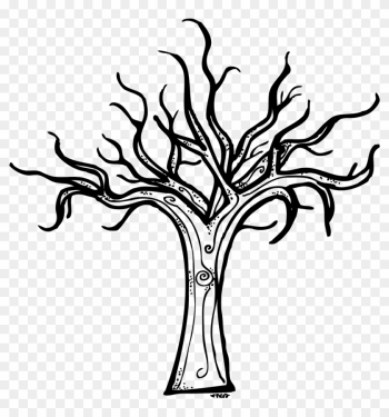 Halloween Tree Clipart Black And White - Scary Tree Coloring Page Halloween Tree Clipart Black And White - Scary Tree Coloring Page