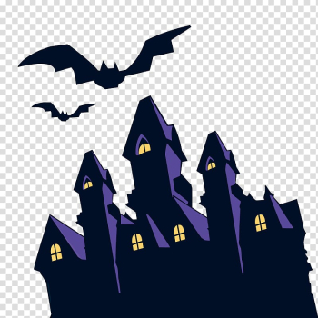 Halloween Trick-or-treating, castle transparent background PNG clipart