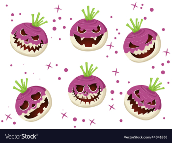 halloween turnips carved scary face set halloween turnips carved scary face set
