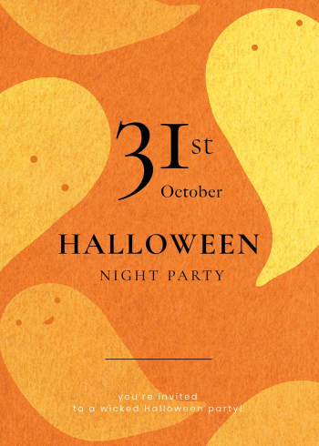 Halloween vector party invitation template Halloween vector party invitation template