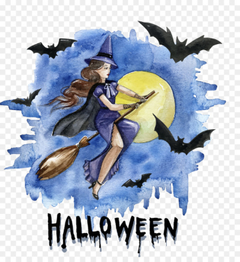 Halloween Watercolor painting Boszorkxe1ny Witchcraft - Vector Drawing Witch 