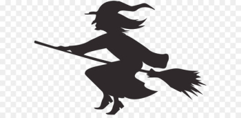 Halloween Witchcraft Silhouette Sewing - Halloween Witch Silhouette PNG Clip Art Image 