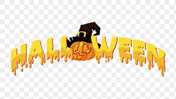 Halloween word png sticker, typography | Free PNG - rawpixel